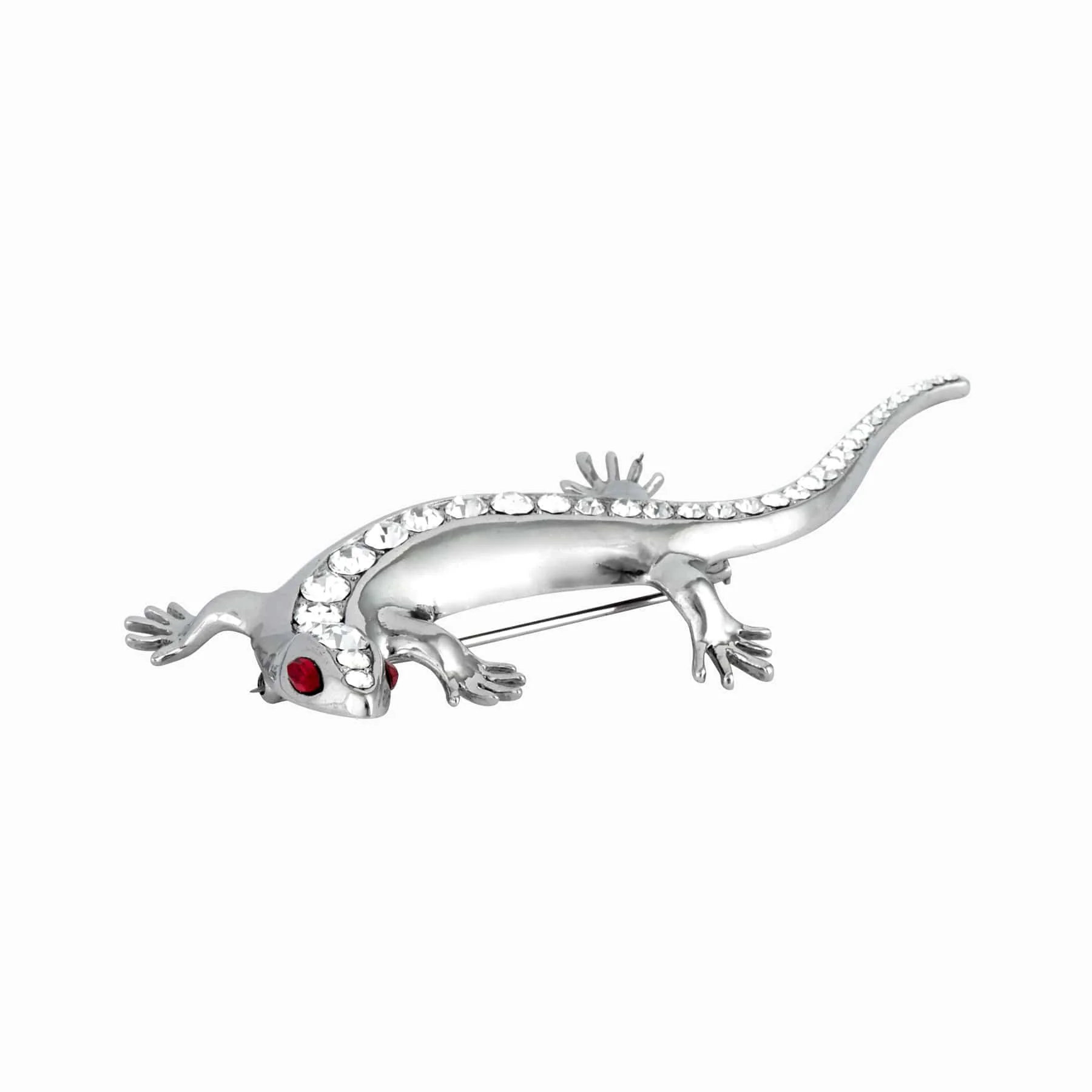 Crystal Lined Lizard Brooch - Image 4