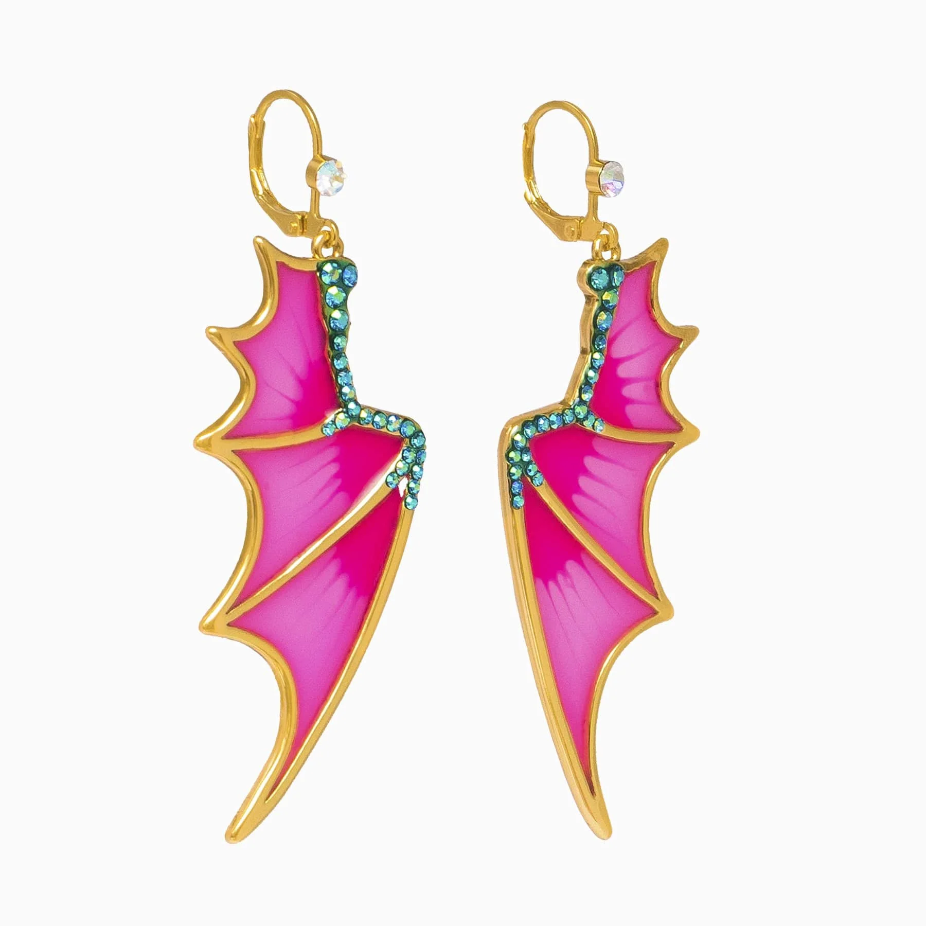 Plique-à-jour Bat Wing Earrings - Image 4