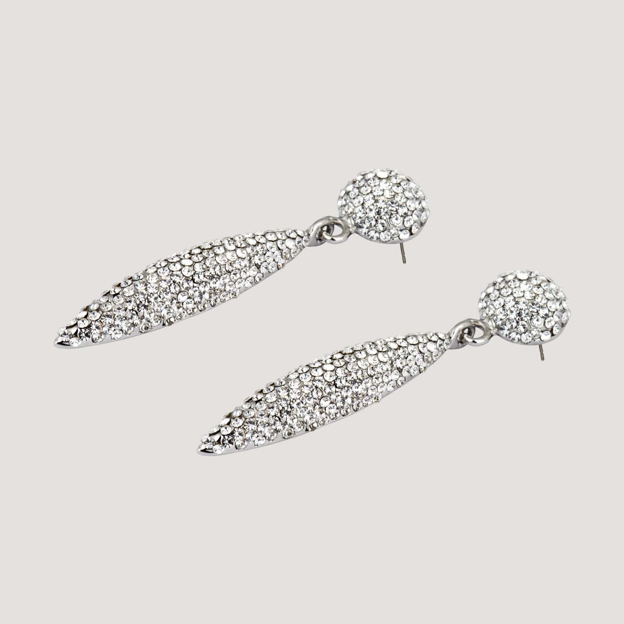Crystal Stud & Cone Drop Earrings - Image 10