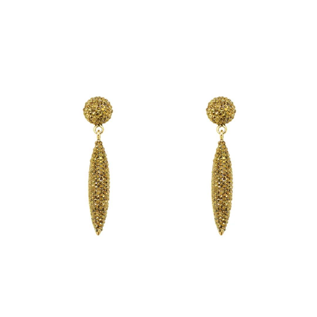 Crystal Stud & Cone Drop Earrings - Image 7