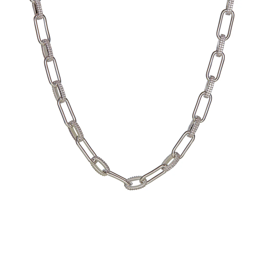 Crystal Chain Link Necklace - Image 4