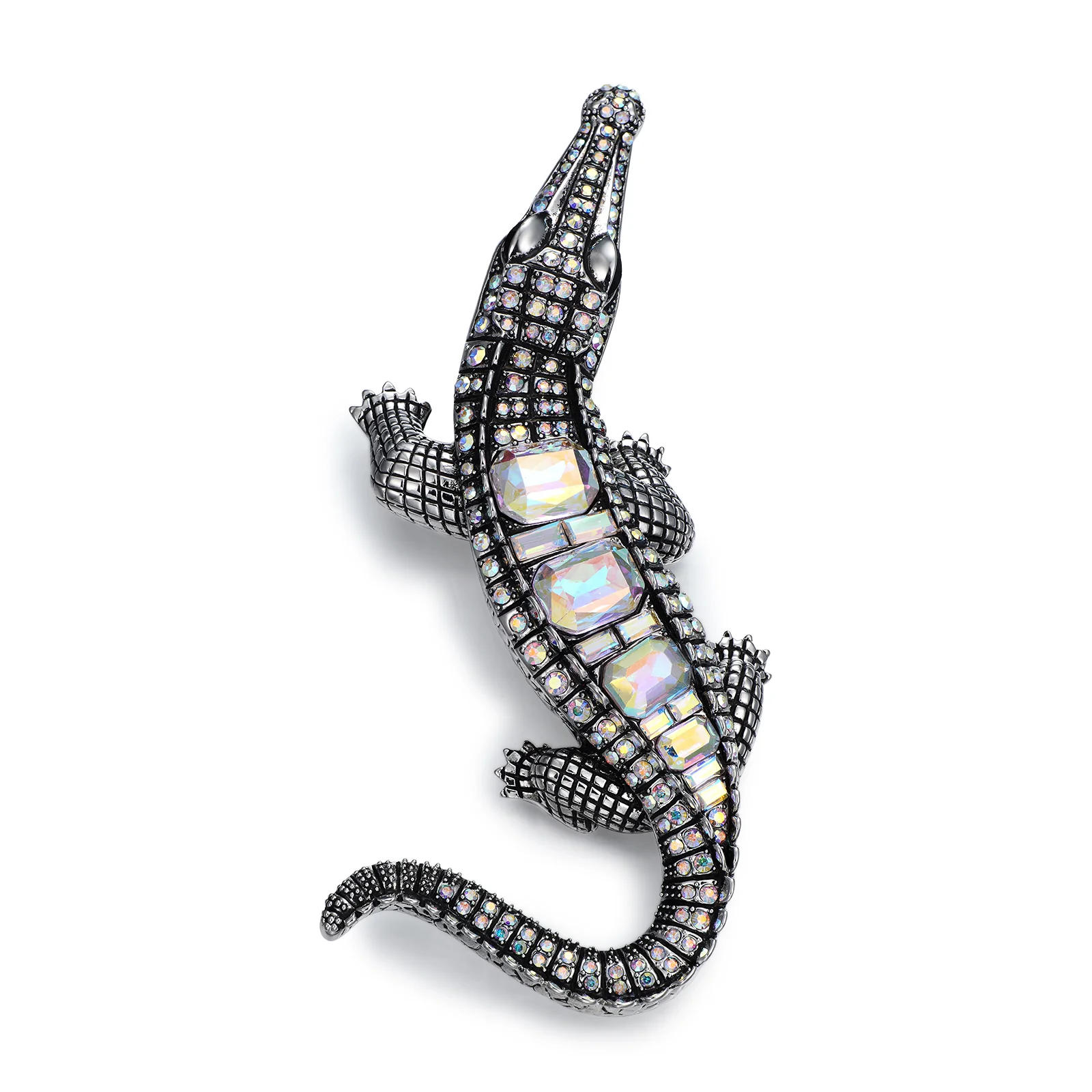 Crystal Crocodile Brooch - Image 2