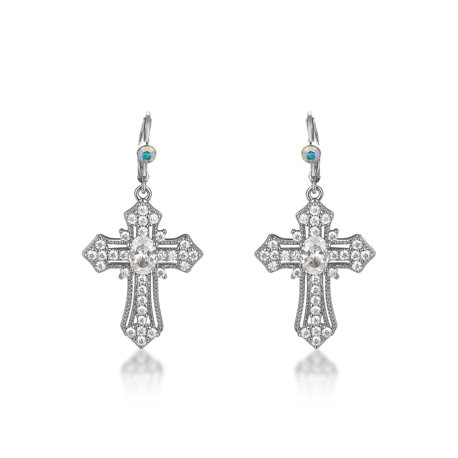Crystal Cross Earrings - Image 3