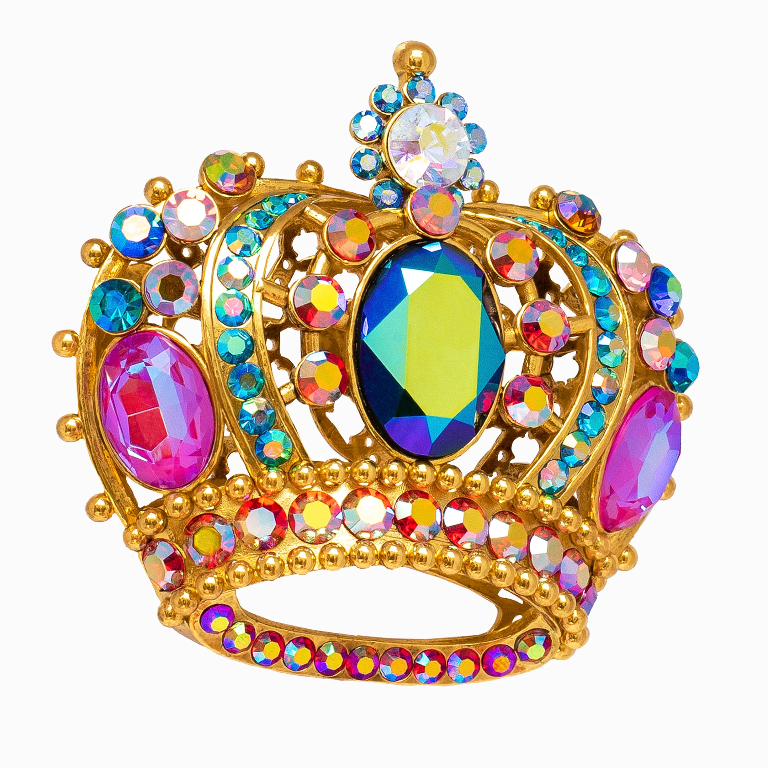Crystal Royalty Crown Brooch - Image 3