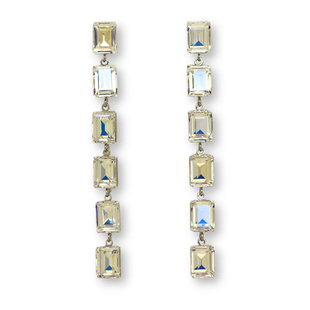 Crystal Cube Earrings - Image 3