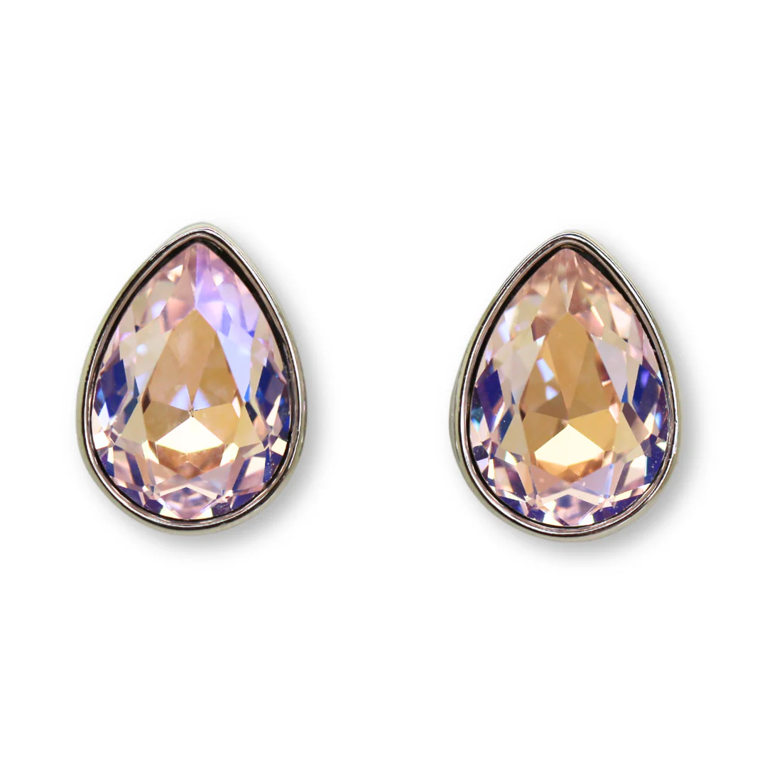 Crystal Teardrop Studs