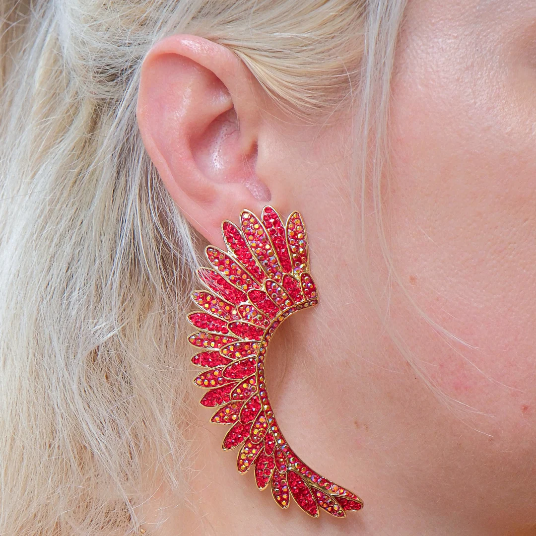 Curved Wing Earrings - Image 2