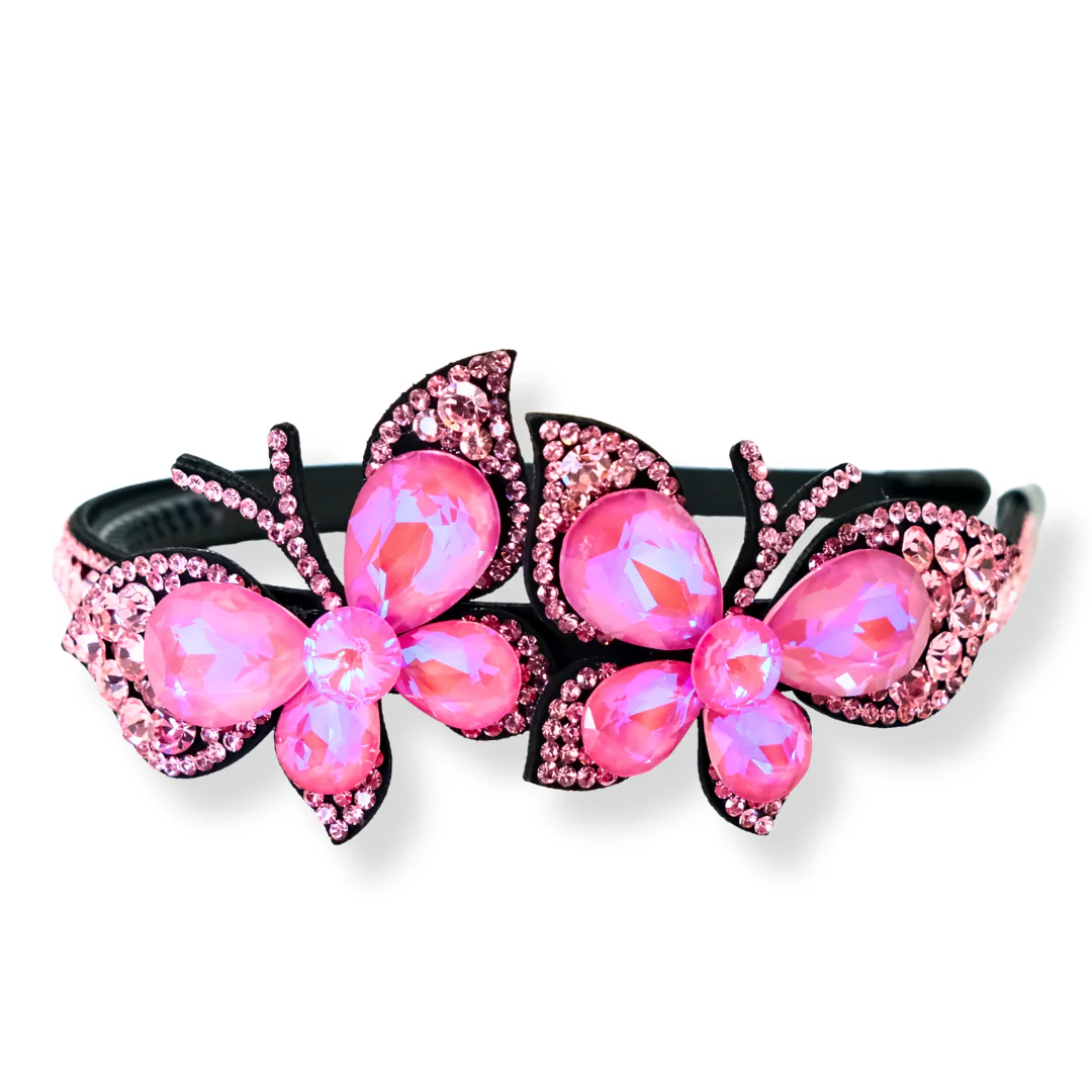 Double Crystal Butterfly Headband - Image 4