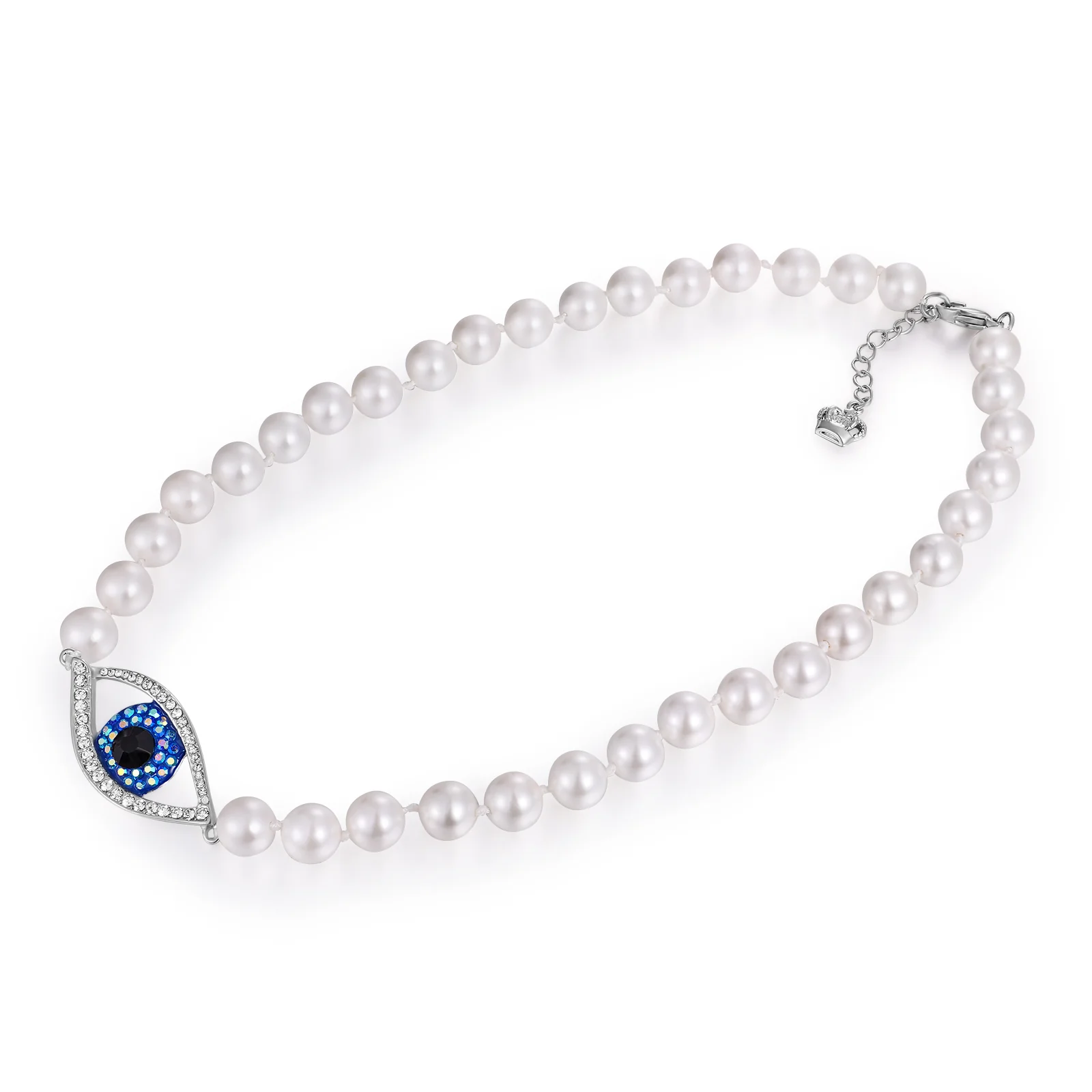 Eye and Faux Pearl Necklace - Image 2
