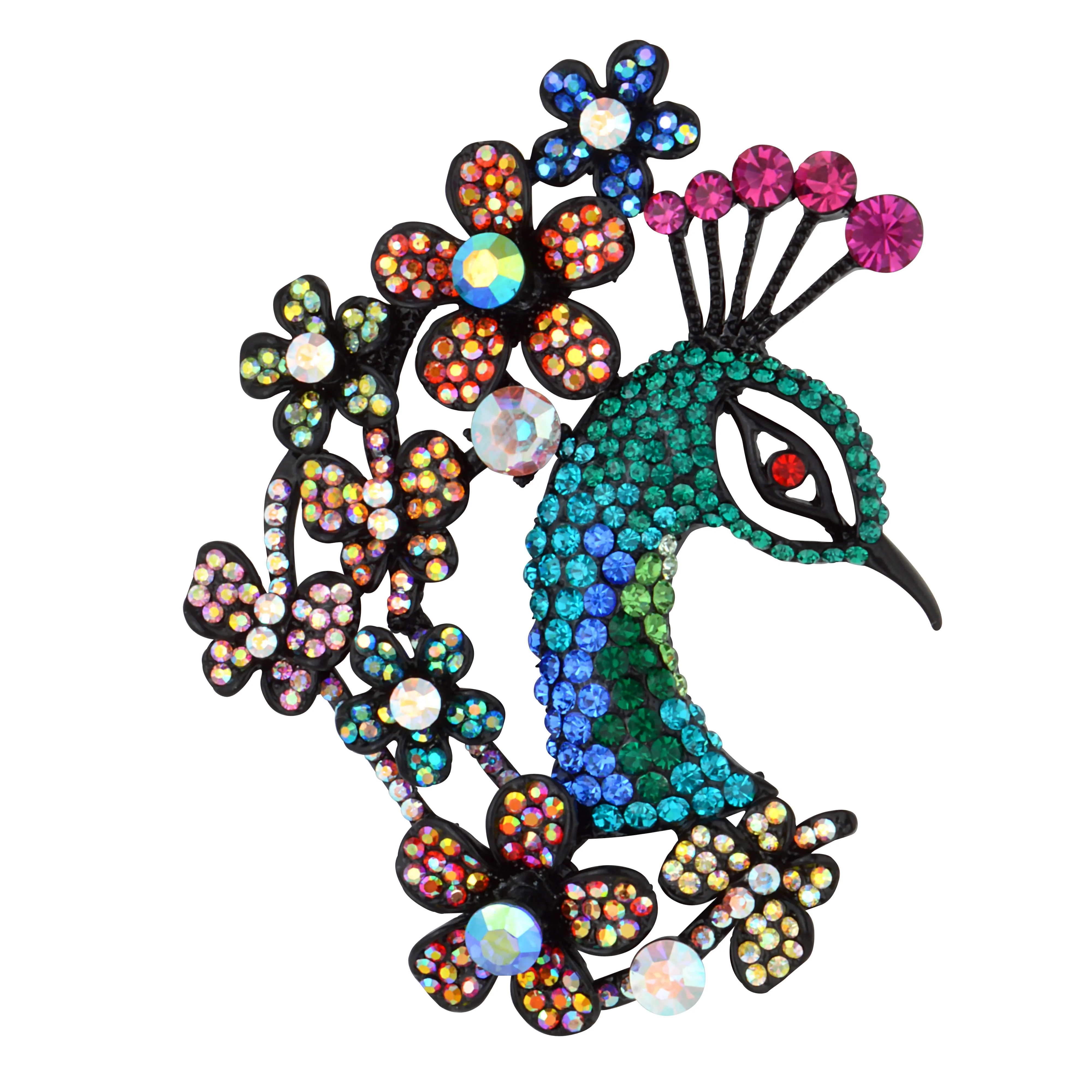 Floral Peacock Brooch - Image 2