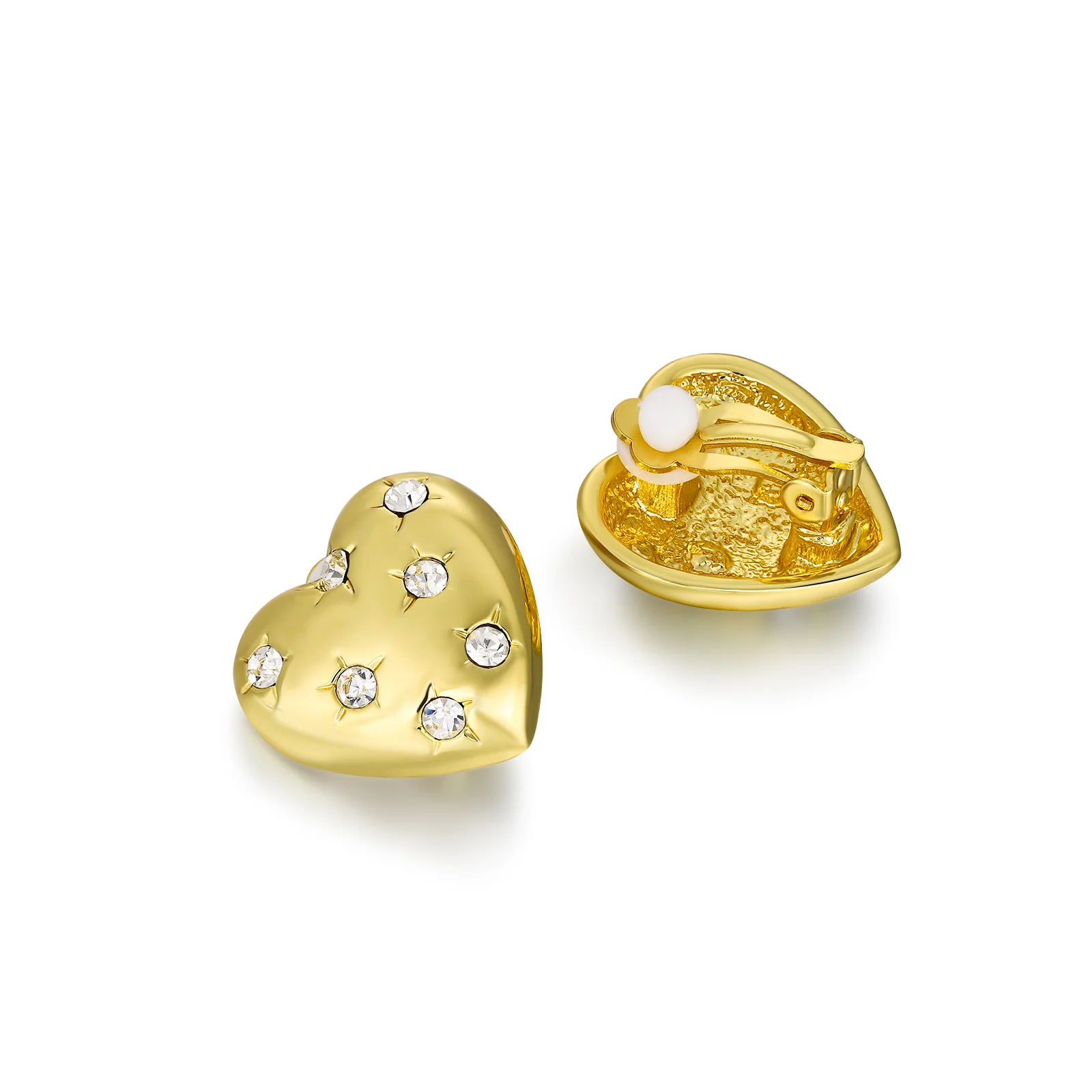 Heart Clip On Earrings - Image 3