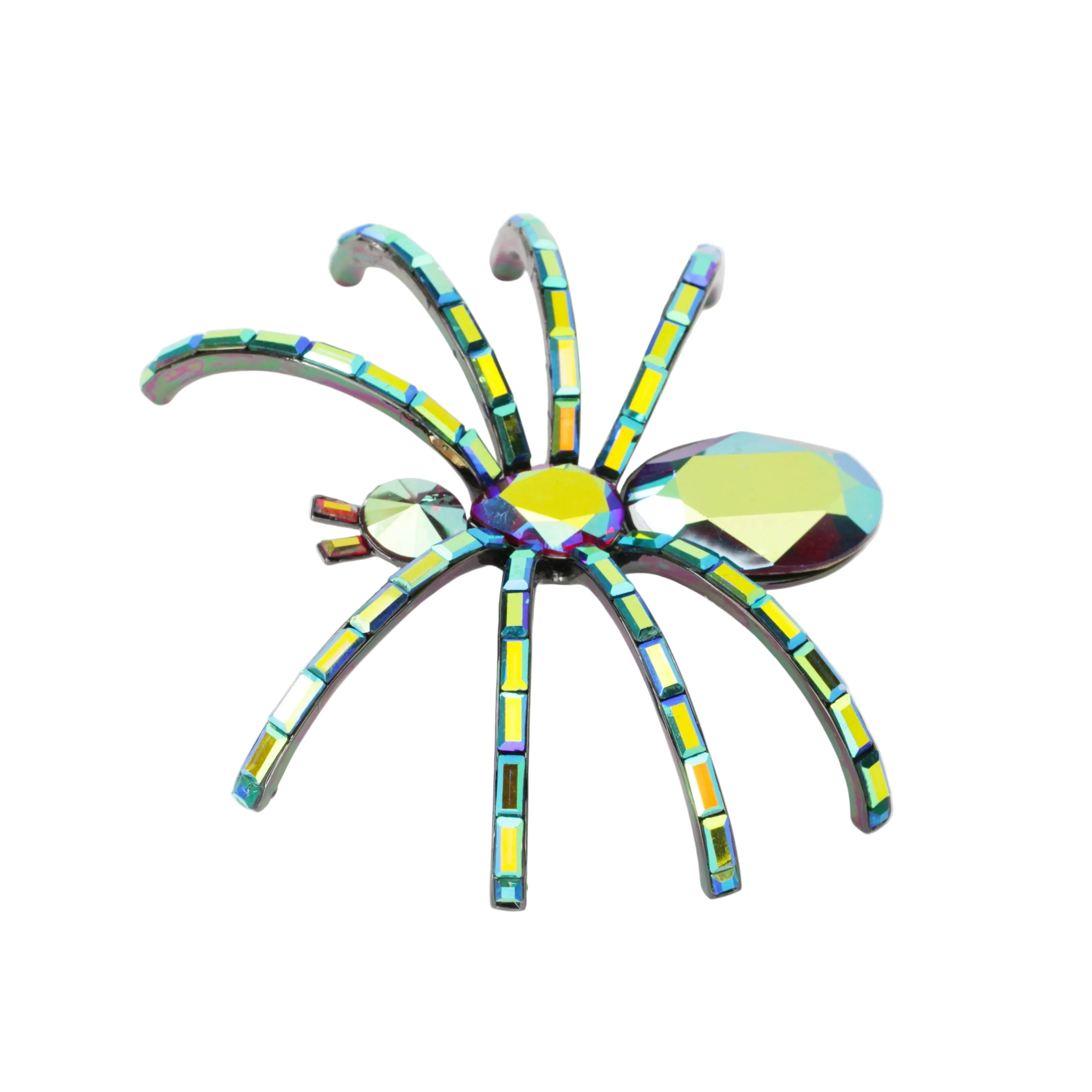 Large Baguette Crystal Spider Brooch - Image 3