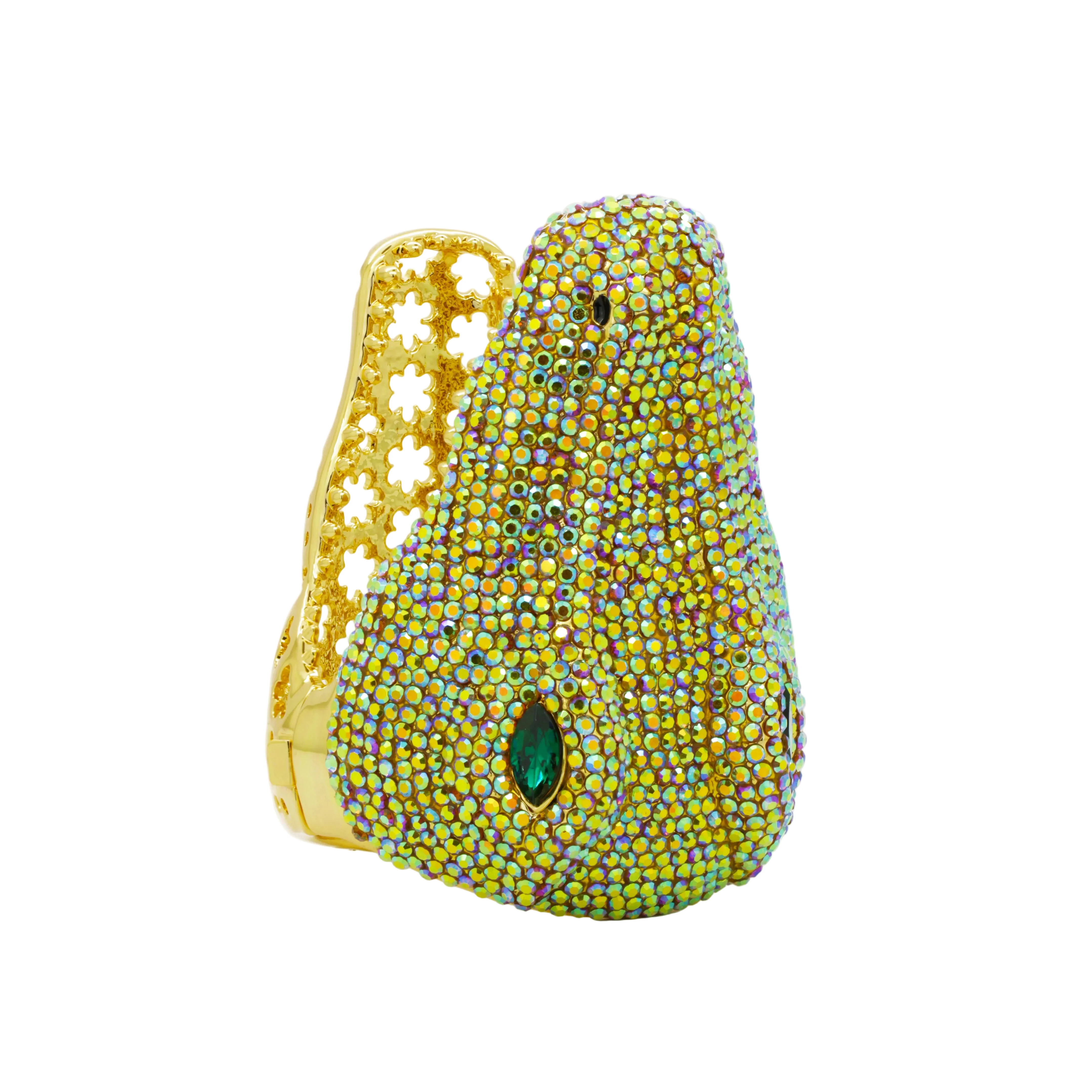Large Crystal Crocodile Cuff - Image 5