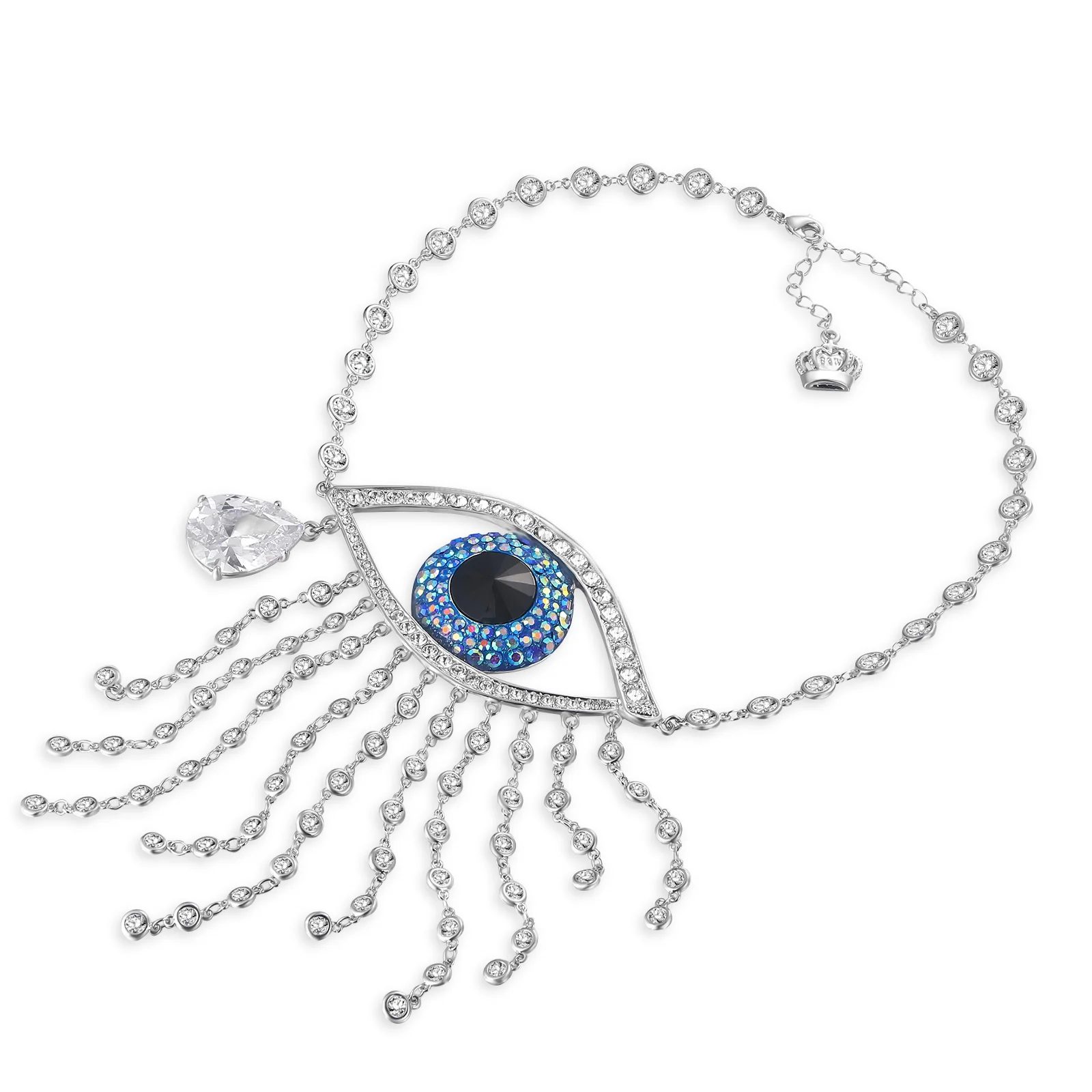 Large Crystal Shower Eye Necklace - Image 3