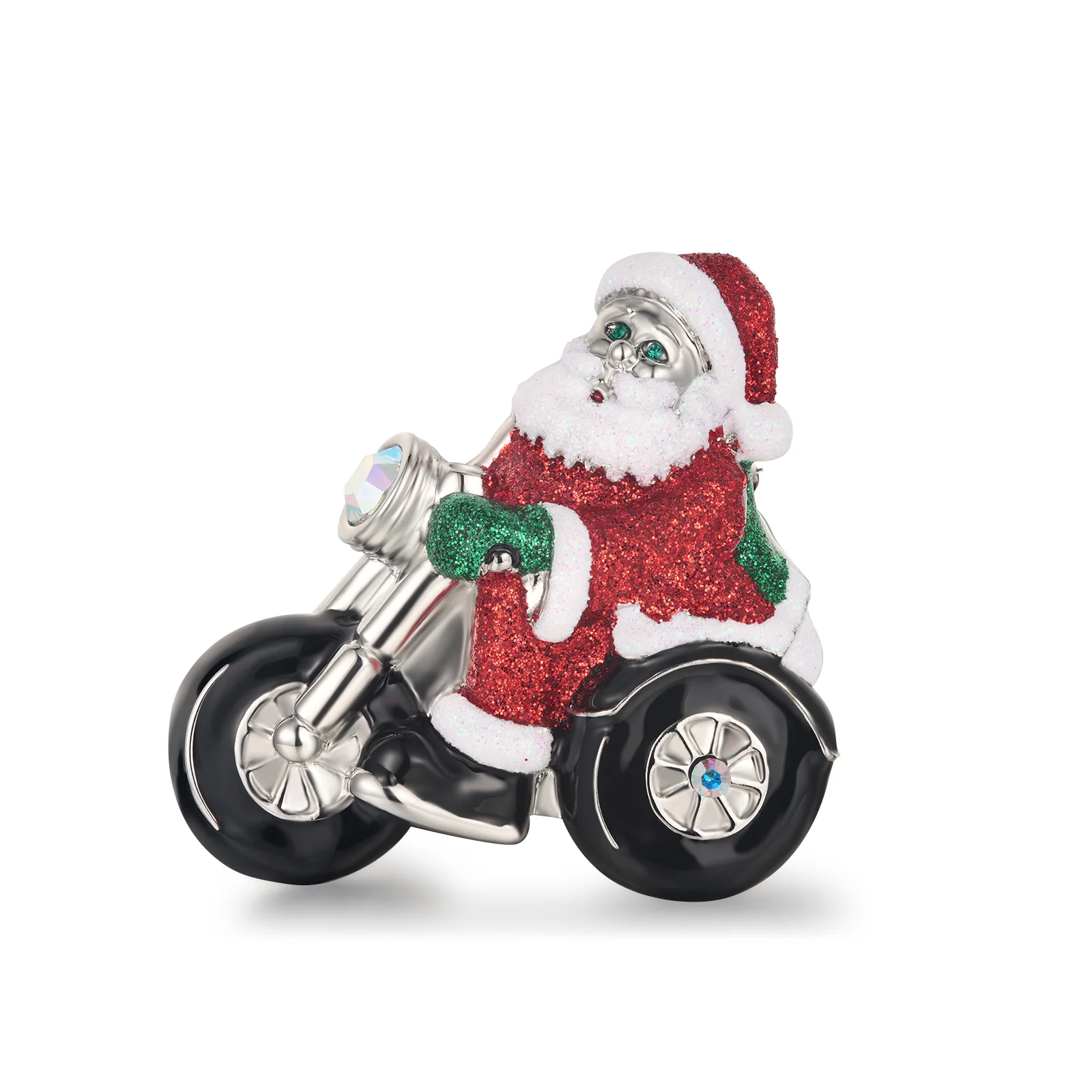 Motorbike Riding Santa Brooch - Image 2