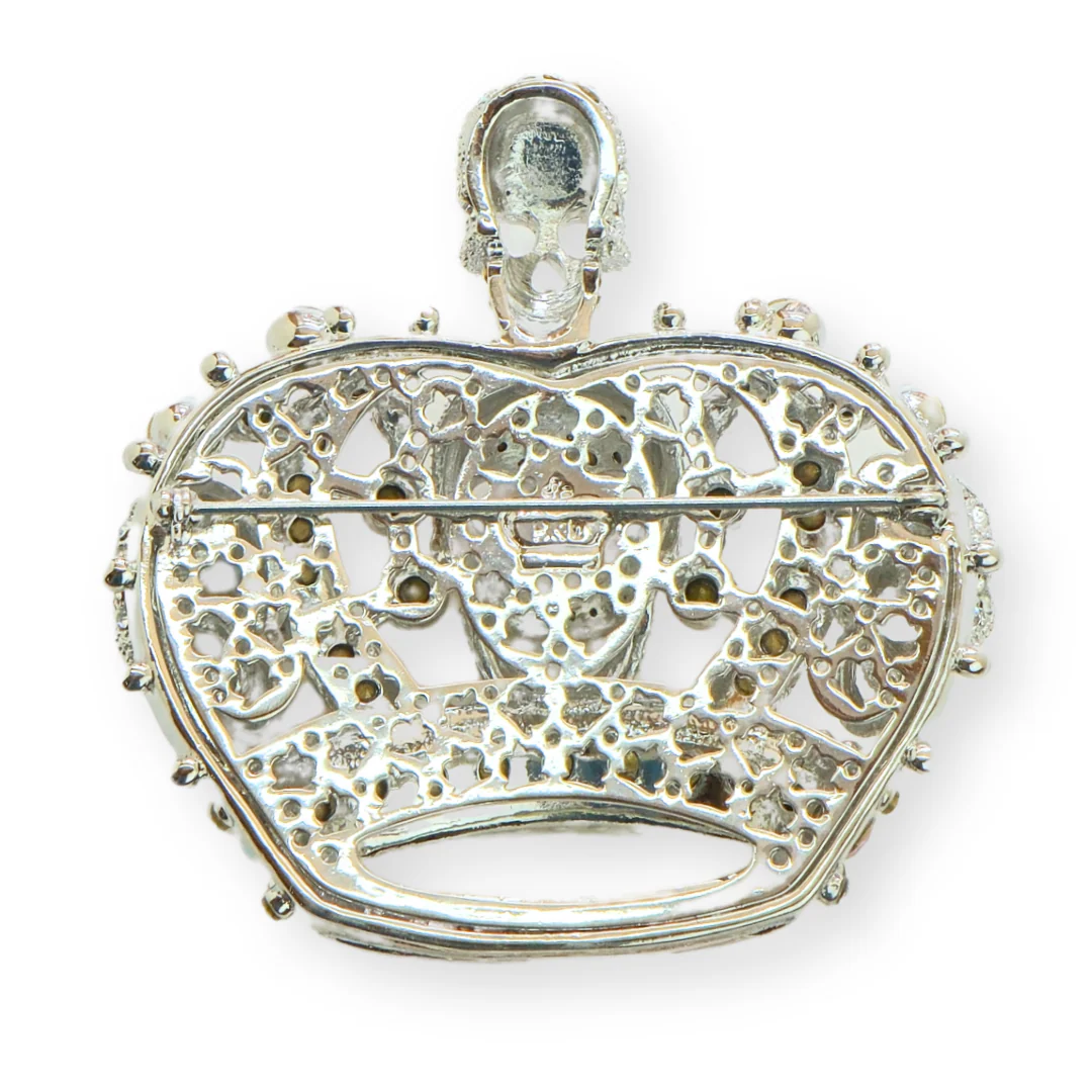 Multi Skull and Crown Brooch - Image 3
