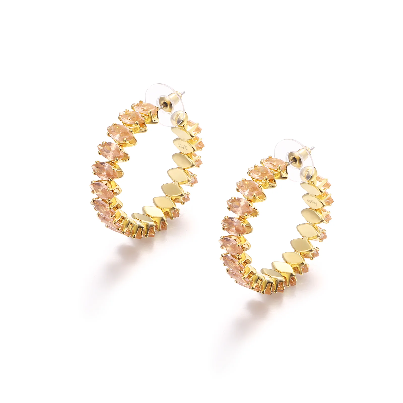 Radiant Crystal Hoop Earrings - Image 4