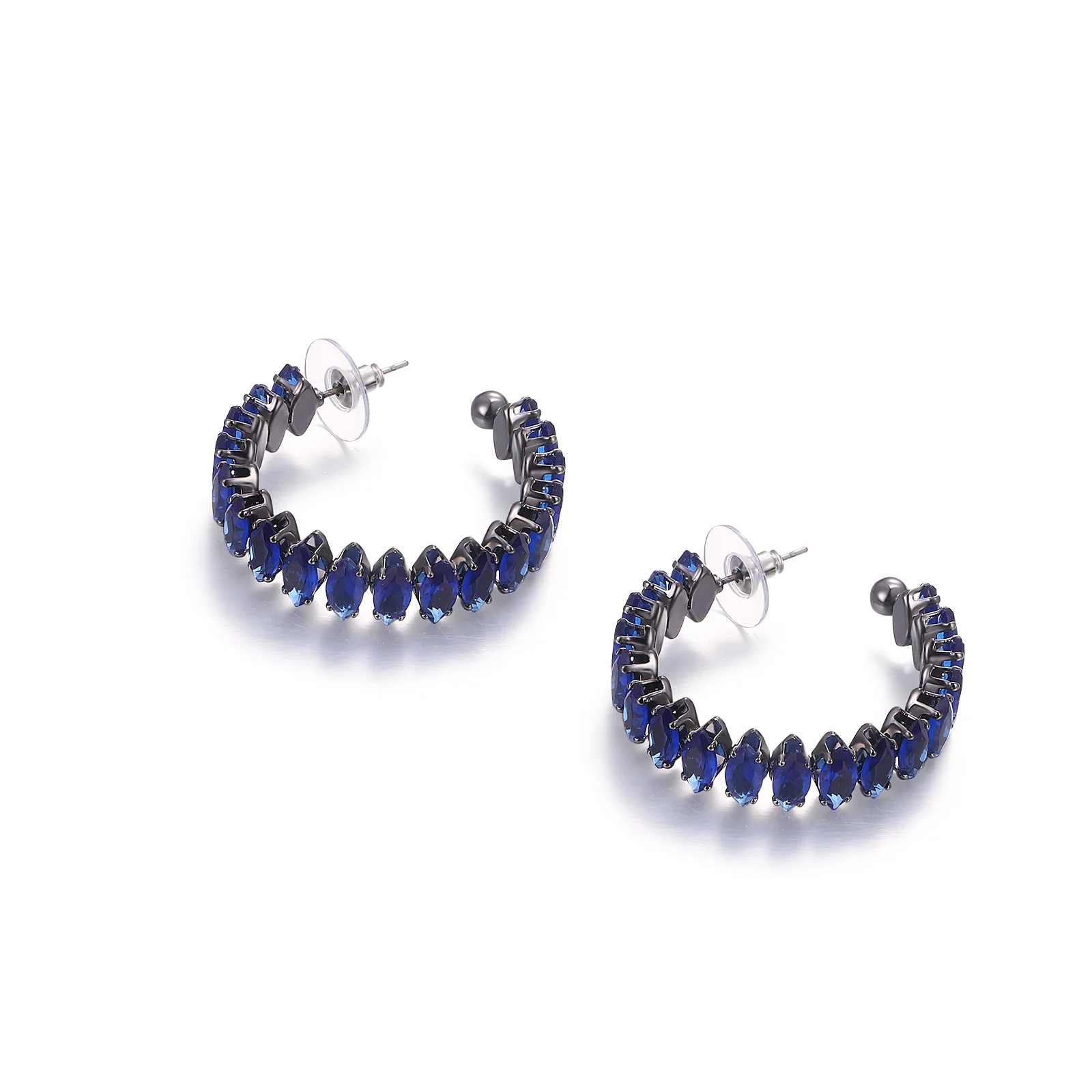 Radiant Crystal Hoop Earrings - Image 6
