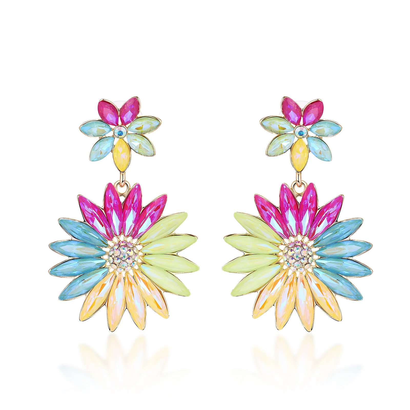 Sparkling Flower Earrings