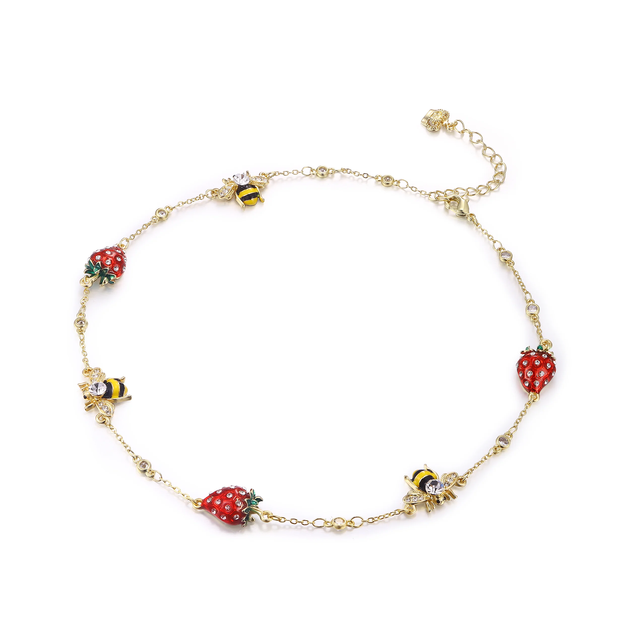 Strawberry and Bumble Bee Necklace - Image 2