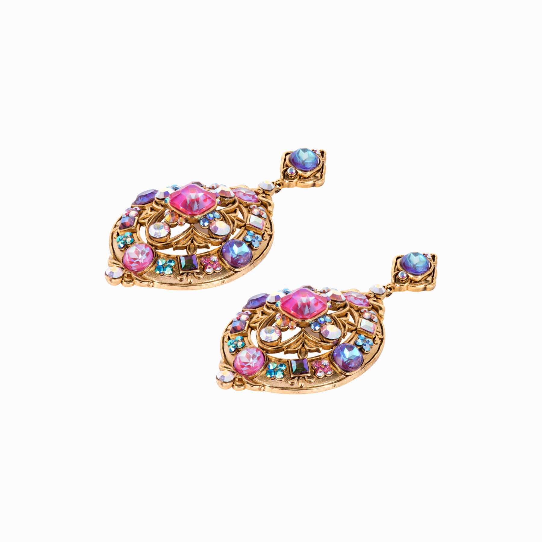 Crystal Oval Drop Earrings - Image 5